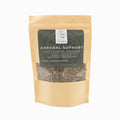 Tea package labeled 'Adrenal Support' on a white background
