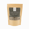 Package of 'Lung Support' loose tea on a white background