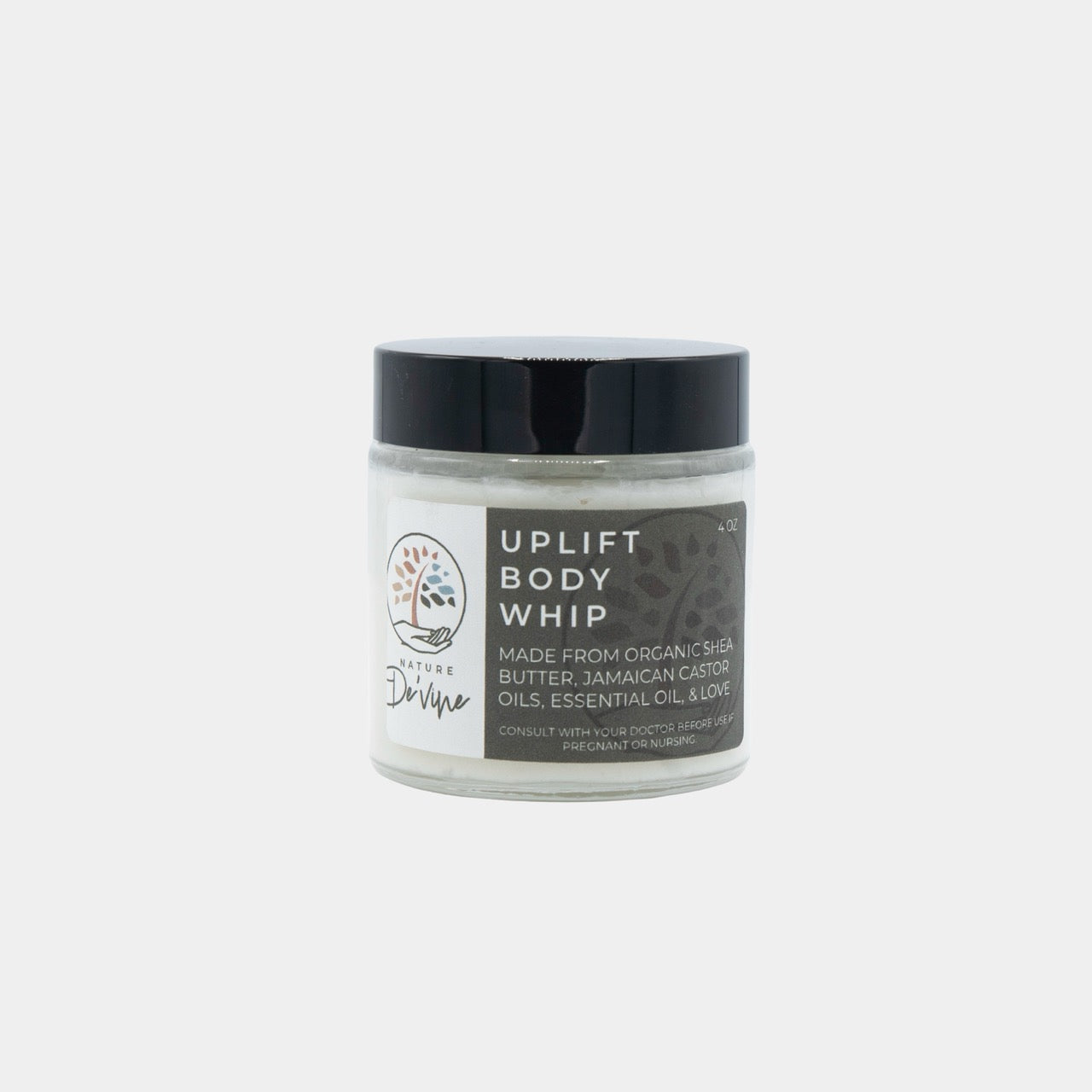 Jar of Uplift Body Whip on a white background